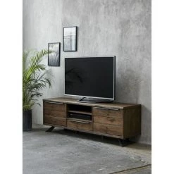 Meubles TV BOBOCHIC - Meuble TV 170 Cm SERNA Plaqué Chêne - Marron 6 Meubles TV BOBOCHIC - Meuble TV 170 Cm SERNA Plaqué Chêne - Marron -BOBOCHIC Soldes 2022 72161037 2
