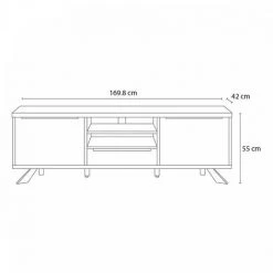 Meubles TV BOBOCHIC - Meuble TV 170 Cm SERNA Plaqué Chêne - Marron 7 Meubles TV BOBOCHIC - Meuble TV 170 Cm SERNA Plaqué Chêne - Marron -BOBOCHIC Soldes 2022 72161037 3